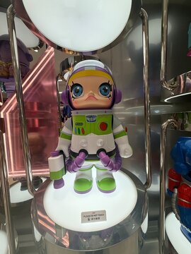 April 2026, Singapore: POP MART Mega Space Molly 1000% Buzz Lightyear designer toy