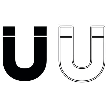 u turn road sign flat design vector illustration with bold lines