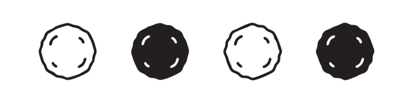 Meatball or Falafel Icon Set for Food and Culinary Design