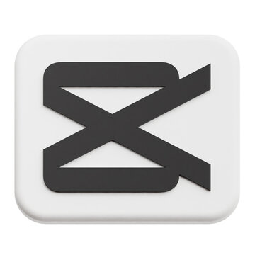 Capcut 3D Icon Isolated On The Transparent Background