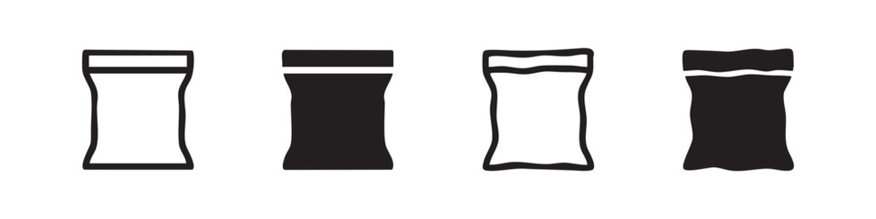 Plakat Sachet and stick pack icon set, outline and glyph vector illustrations