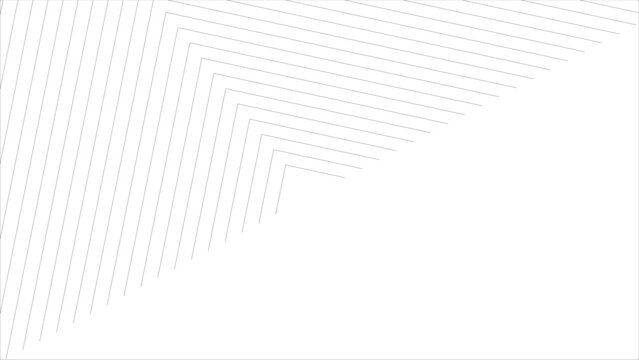 Abstract triangular line perspective illustration, minimalist vector design with converging parallel geometry and white contrast