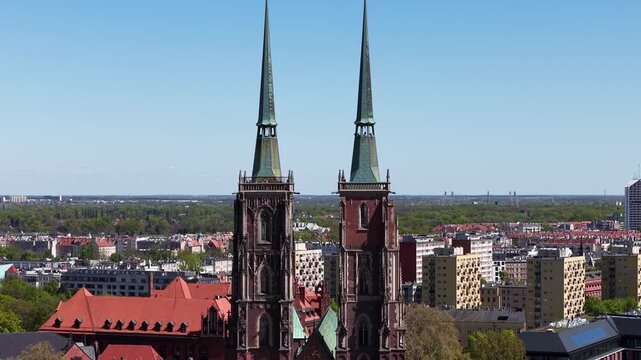 Cathedral of St. John the Baptist. Ostrow Tumski in Wroclaw, Poland