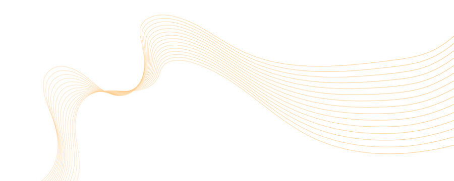 Golden wave pattern design with curved lines vector illustration