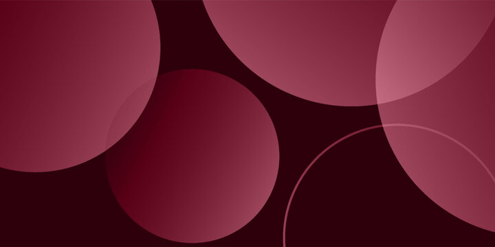 Abstract futuristic background with overlapping translucent circles and arcs, gradient red tones, dark emerald and deep black background, Vol 4