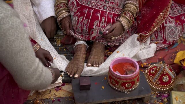 Ethnic Payal Style Captured on Wooden Bridge