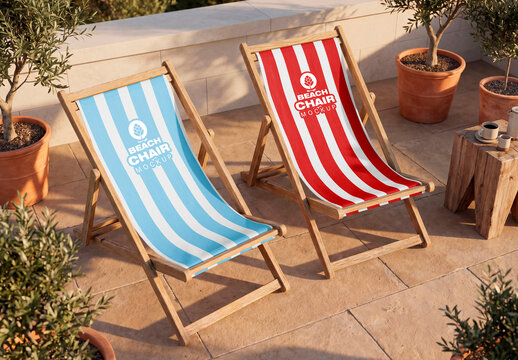 Outdoor wooden deck chairs minimal patio relaxation scene