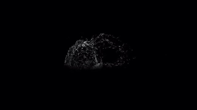Realistic water effect on black background.