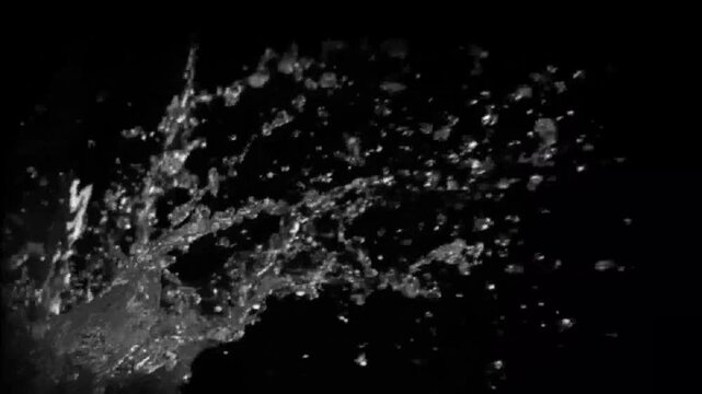 Realistic water effect on black background.
