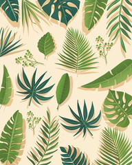 Tropical Summer Design Background.Vector stock  illustration © Ekler