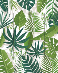 Tropical Summer Frame  Design.Vector stock  illustration © Ekler