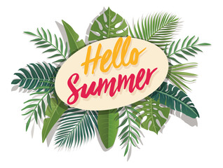 Tropical Summer Frame Design.Vector stock  illustration © Ekler