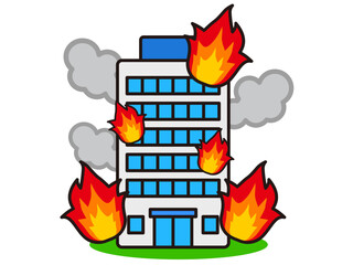 火事になったビルのイラスト素材3 © kiko