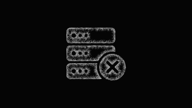 Sketch server error icon animation - smooth progressive reveal