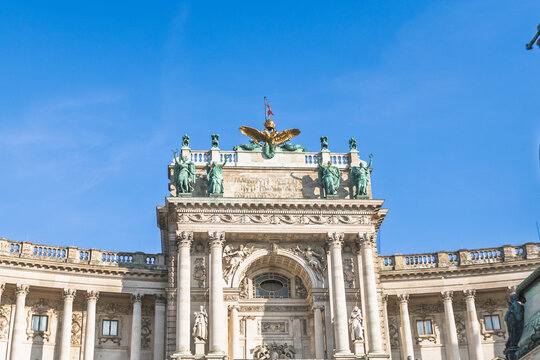 Neue Burg wing facade of the Hofburg Imperial Palace in Vienna