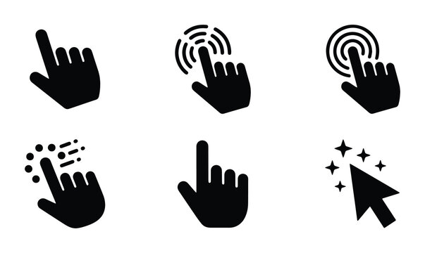 touch gestures vector icons