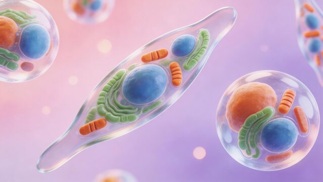 Cellular structure under microscope