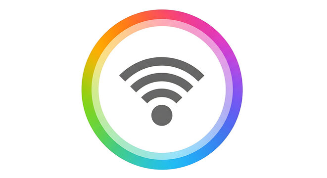 Colorful of a question mark inside a circular gradient background, circle