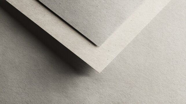 Close-up image of overlapping sheets of textured, beige paper showing subtle shadows and a natural, fibrous surface, human-ai balance abstract background