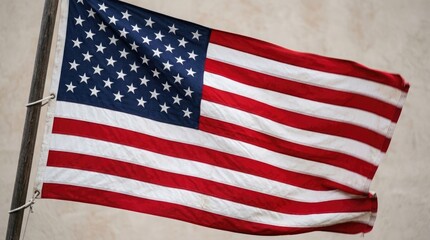 Fototapeta premium Celebrating independence day vibrant american flag waving with patriotic pride