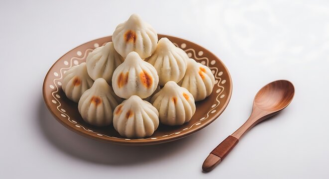 A plate of traditional armenian gata pastries with a wooden spoon