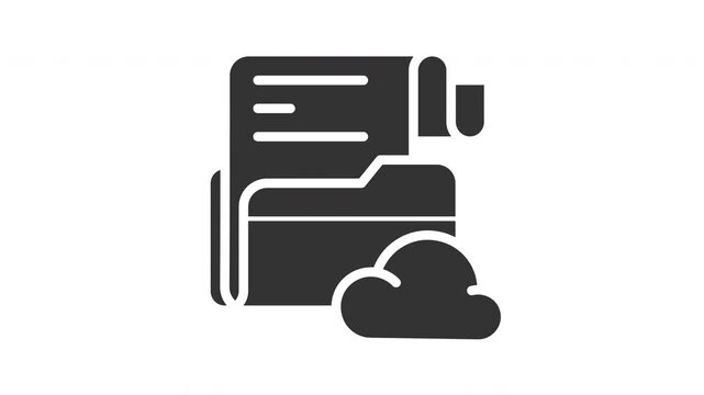 Animated cloud data icon