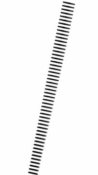 Long black hair comb isolated on a white background positioned diagonally to showcase repetitive structural teeth and minimalist design