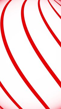 Looping animation of an abstract white and red sphere spinning gracefully, ideal for dynamic video intros, tech visuals, and modern digital content with a sleek, vibrant effect.