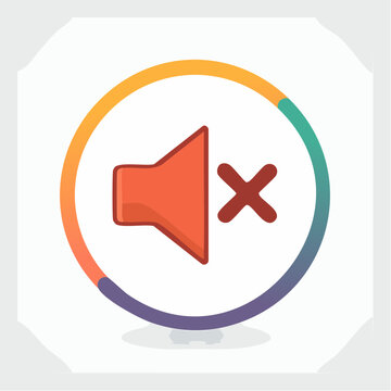 Muted Speaker Icon with Cross Symbol