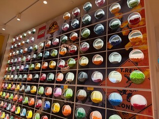 Naklejka premium April 2026, Singapore: LEGO Pick-a-Brick wall
