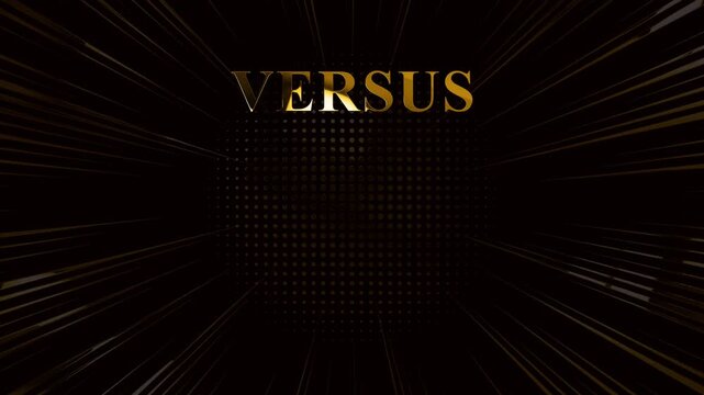 versus animation with luxury gold comic style background