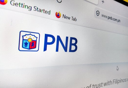 www browser window with pnb website