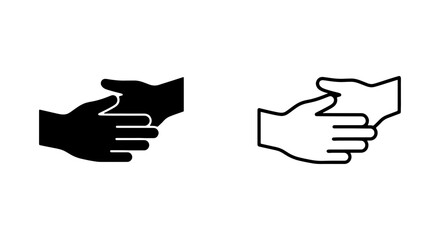 Obraz premium Handshake icons, business handshake, partnership hands, agreement symbols
