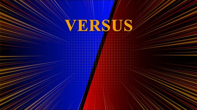 versus animation with colorful background