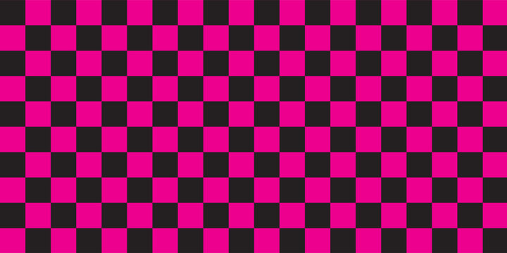 pink and black checkered pattern, Checkerboard seamless pattern. vector