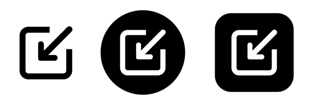 Minimize button icon set with collapse, reduce, shrink, resize, compress and fit actions for user interface control, screen adjustment and layout management in web and mobile apps