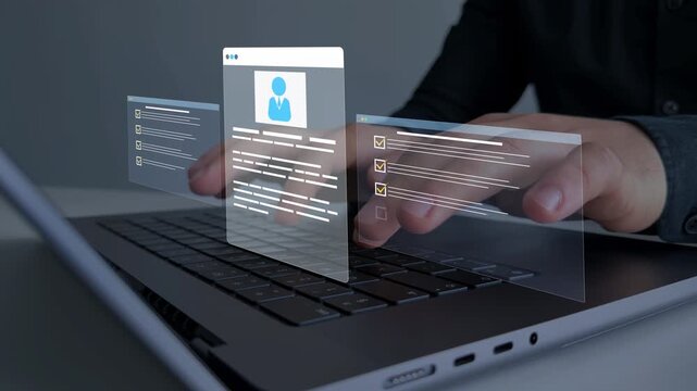 Employee approval process management,documents selection and verified staff. Online human resources management system for efficient recruitment,CV screening,candidate selection and hiring workflow.	
