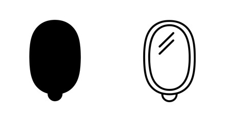 Fototapeta premium Black and white balloon icons, vector illustrations, simple shapes