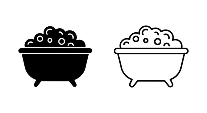 Blackberries in Bathtubs, Fruit Icons, Vector Illustrations, Food Clipart