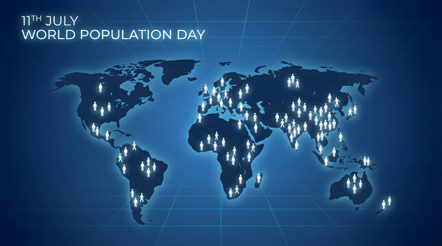 World population day, global population growth concept