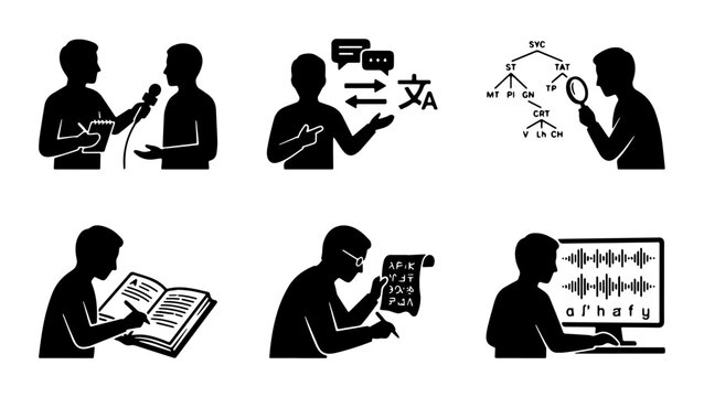 visual communication and language concepts vector illustration
