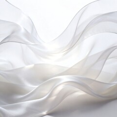 Fototapeta premium White Satin Fabric Flowing Textures