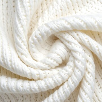 Soft white rope texture closeup detail.
