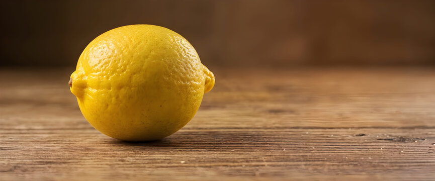 Limon fresco sobre una mesa de madera