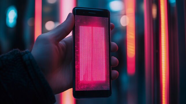 Digital identification or ID concept, businessman using a smartphone with a virtual screen of a digital identification card for accessing databases securely