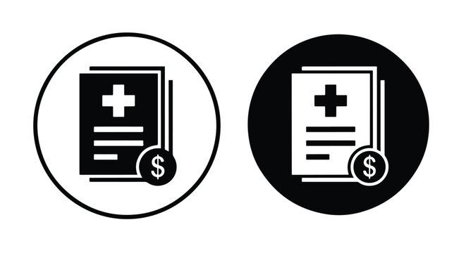 healthcare savings app icon design - Minimalist, flat icon, outline, glyph, linear, clipart, sticker - icon set