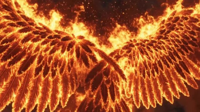 Flaming Angel Wings perfect for UI/UX design and motion graphics