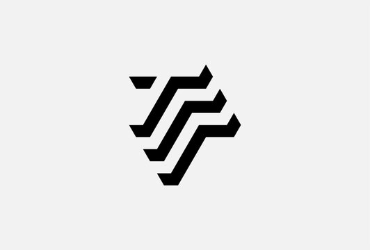 Triple T Letter Logo, minimalist Triple T design logo inspiration, vector illustration