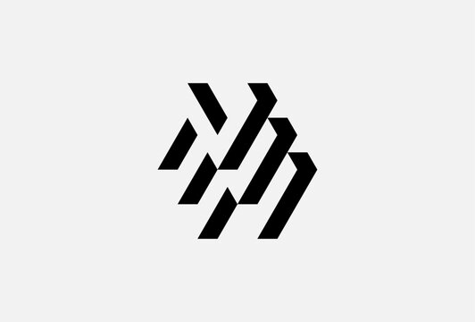 Triple N Letter Logo, minimalist Triple N design logo inspiration, vector illustration