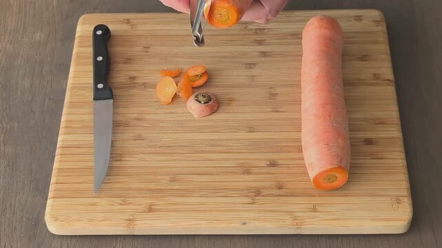 How to peel carrots easily at home with simple steps in the kitchen